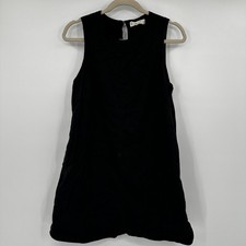 EVERLANE Black Sleeveless Shift Dress European Flax Linen Blend Size 2