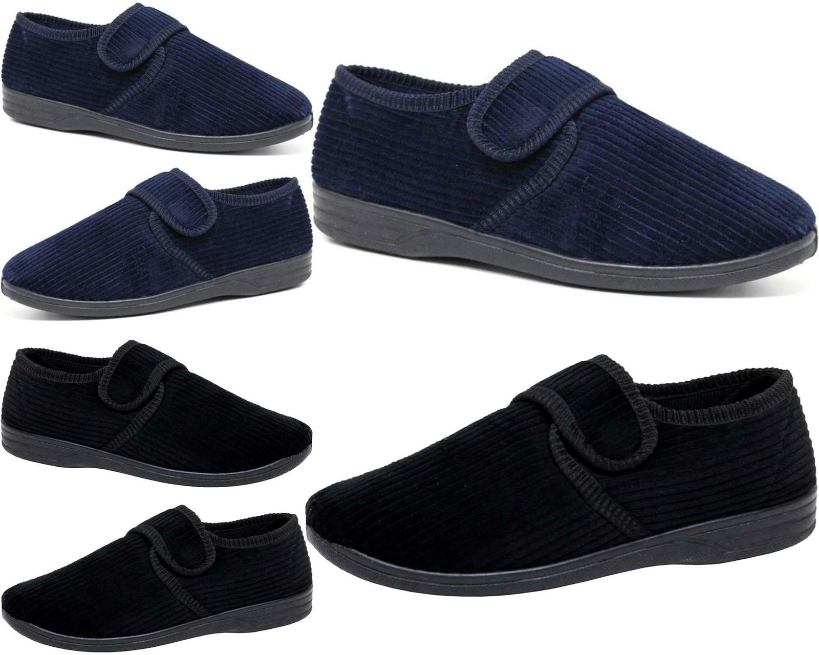 SAOLA Pantofole uomo ortopediche diabetiche apertura e chiusura casa rigide ampia suola facile