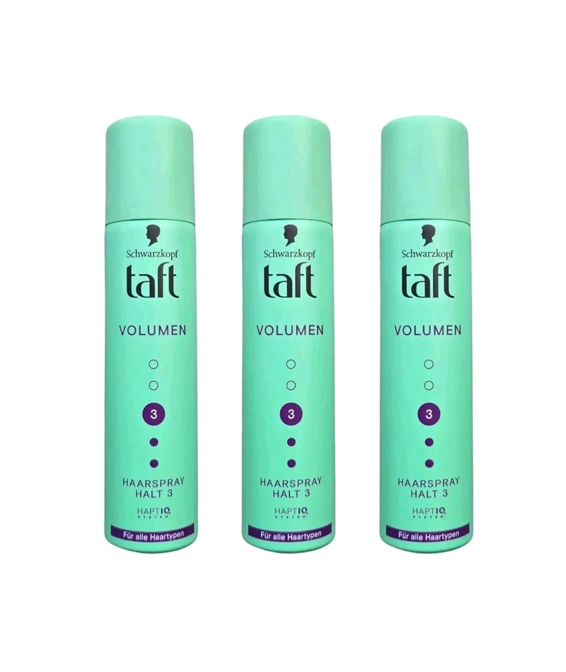 Schwarzkopf Taft/Volumen Haarspray "Reisegröße" 3x75ml/Haarstyling/Haarspray