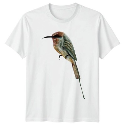 Aquarell Glitzer Tropisch Vogel Kunst Damen T-Shirt Ornithologie Tierwelt
