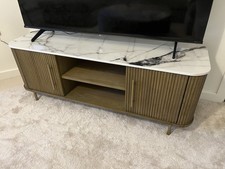 TV Unit Nia Cabinet with 2 Doors White And Oak Brand New DFS