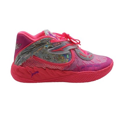 PUMA MB.05 World Tour LaMelo Ball Men 10.5 Pink Silver Sneakers 312129-01