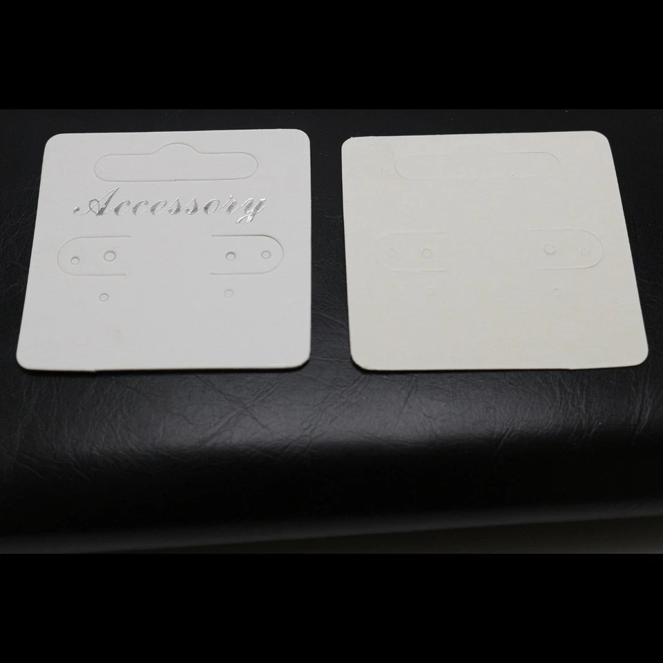 250 White Earring Cards 2x2 Inch - Jewelry Display Holders Hanging Show Cards - Image 2 of 4