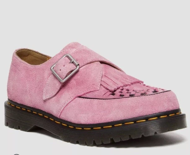 Mocasines Dr. Doc Martens Ramsey Creepers Gamuza Kiltie Hebilla Rosa Flecos Para Hombre 14 Foto 3 de 4
