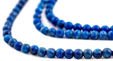 Blue Round Lapis Lazuli Beads 4mm Gemstone 16 Inch Strand