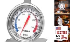 Stainless Steel Oven Thermometer 50-300 C/100-600 F, Analog Instant Read, 1Pack