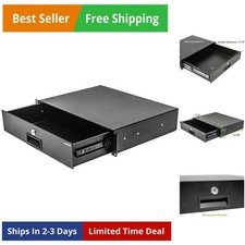 Server Cabinet Case 19 Inch Rack Mount DJ Locking Lockable Deep Drawer with K...