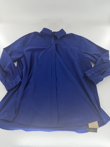 Nike 24.7 Womens Stretch Dri-FIT Sz L Blue Long-Sleeve Shirt HM8385-455