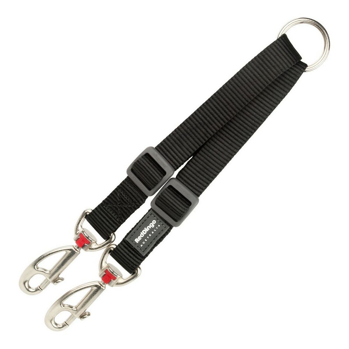 Муфта для поводка на 2 собаки Red Dingo Black черный (1,2 x 16,5-22 см) (1,2 x 16,5-22 