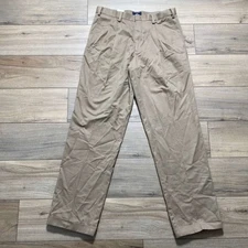 Dockers D3 Mens Classic Fit Hidden Comfort Khaki Pleated Pants Size 34 x 34 Tan