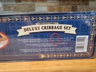 Cardinal Deluxe Cribbage Set Packaged In A Blue Metal Tin. New Sealed — photo 7