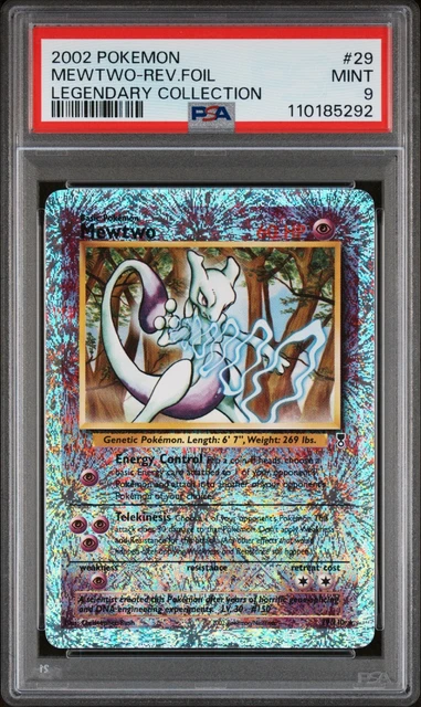 2002 Legendary Collection Mewtwo reverse holo #29 PSA 9 true grail card new cert