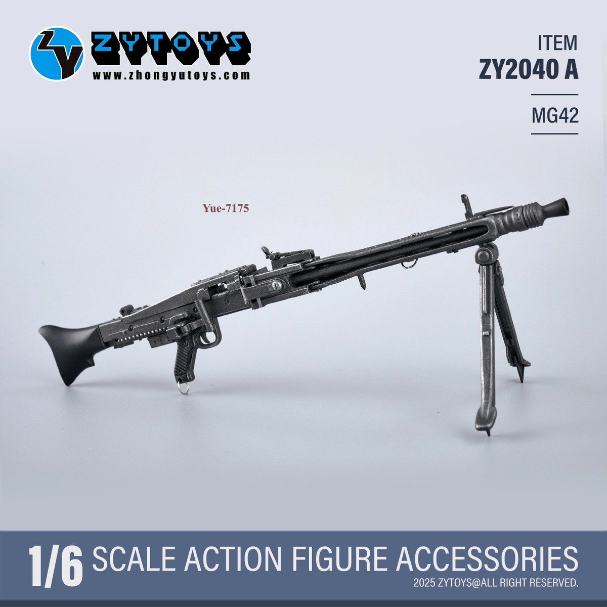 ZYTOYS 1/6 WWII German MG-42 Machine Gun Model For 12
