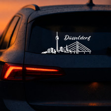 Düsseldorf  Skyline  Aufkleber Auto | Stadt  City  Farben/Größen | Sticker 979