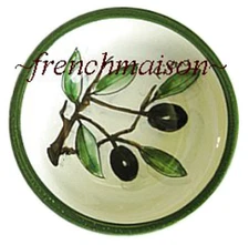 Italian Florence Handmade Handpainted Ceramic Pottery Small OLIVE DISH BOWL New
