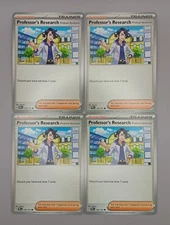 4x Professor's Research - Sycamore 125/131 x4 - NM Prismatic Evolutions Playset