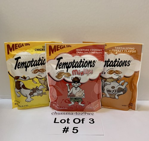 TEMPTATIONS (Lotto di 3) Mega Pouch Gatto Tratta Tutti i Gatti Amore:)(A scelta dell'acquirente!)Nuovo con etichetta! - Foto 5 di 12