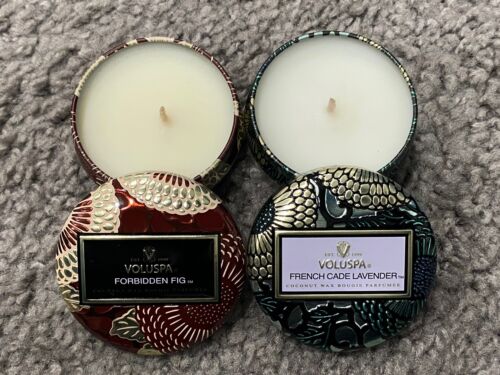 2x VOLUPSPA French Cade Lavender And Forbidden Fig Parfumee Candle NEW - Picture 1 of 1