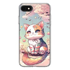 For Apple iPhone 6/7/8/SE 3 2022 Shockproof Case Cherry Blossom Cute Cat Cover