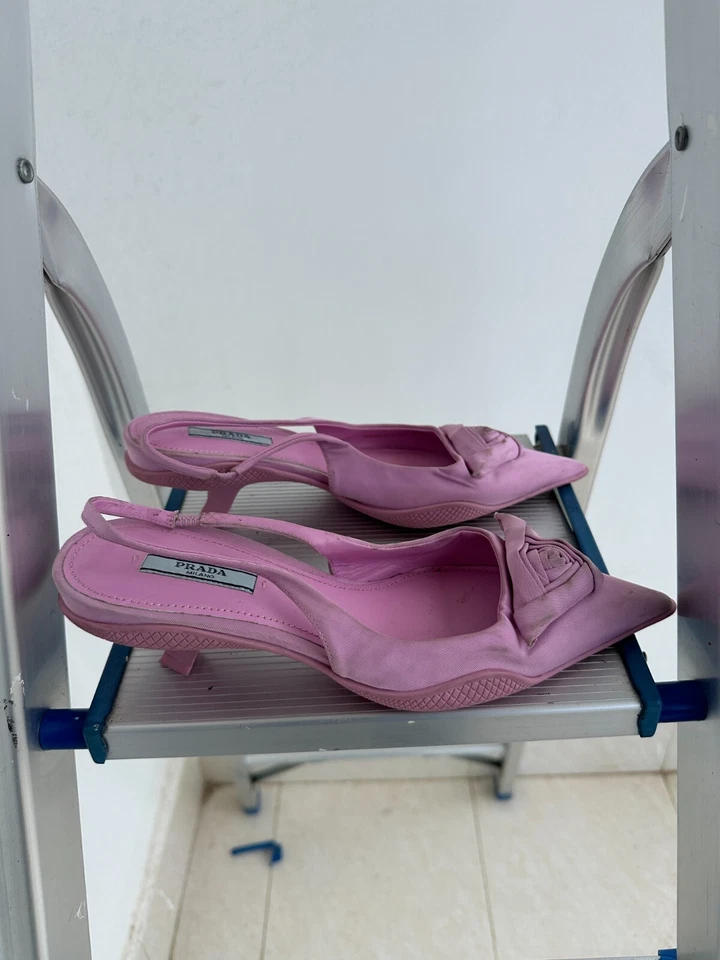 PRADA Nylon Slingback Pumps Size 35 EU - Image 2 of 4