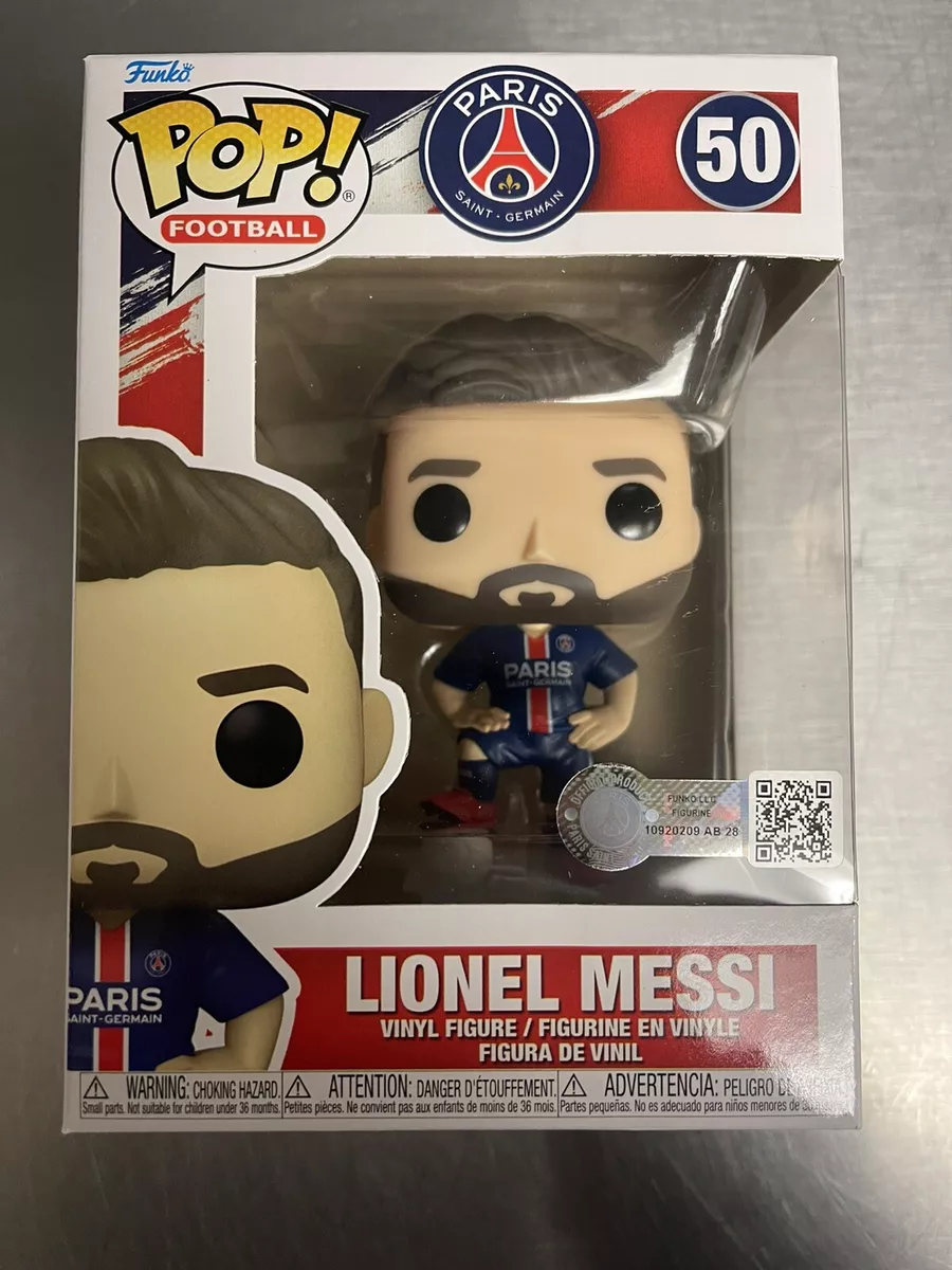 Lionel Messi Funko Pop W/ Pop Protector Paris Saint Germain In Hand World  Cup 🐐