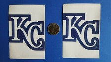 LOT OF 2 MLB LICENSED KANSAS CITY ROYALS STICKERS 4.5" X 3" 99 CENT SHIPPING