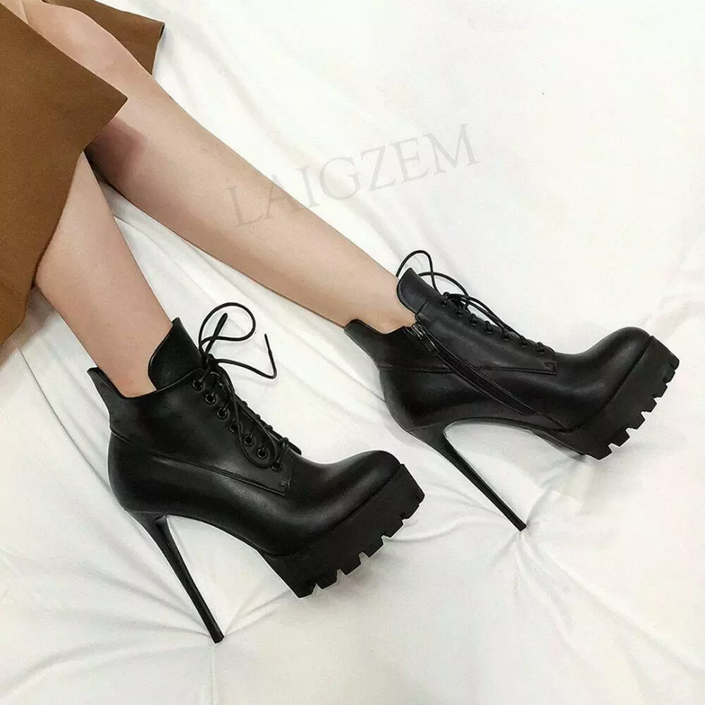 Tie up booties heels cheap