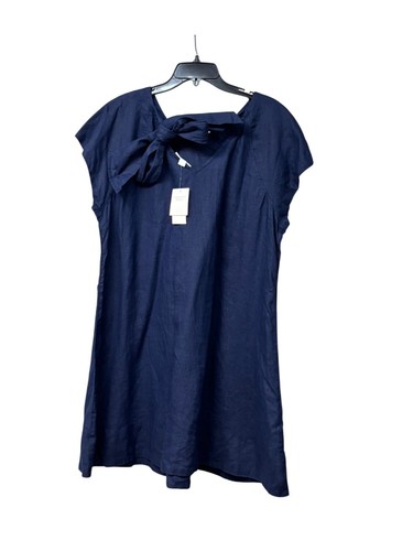 Charter Club Bow-Back Linen A-Line Dress, Intrepid Blue, Sz. PXL - Picture 12 of 12