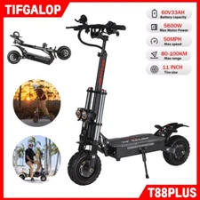 Tifgalop 5600W Dual Motor 50MPH Electric Scooter 60Miles Range For Adults