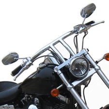 1 1/4" Fat 8" Rise T Bar Handlebar Fit For Harley Dyna Wide Glide Sportster