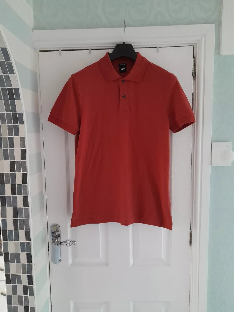 BOSS HUGO BOSS FIRENZE POLO RUST Sz MEDIUM VGC eBay