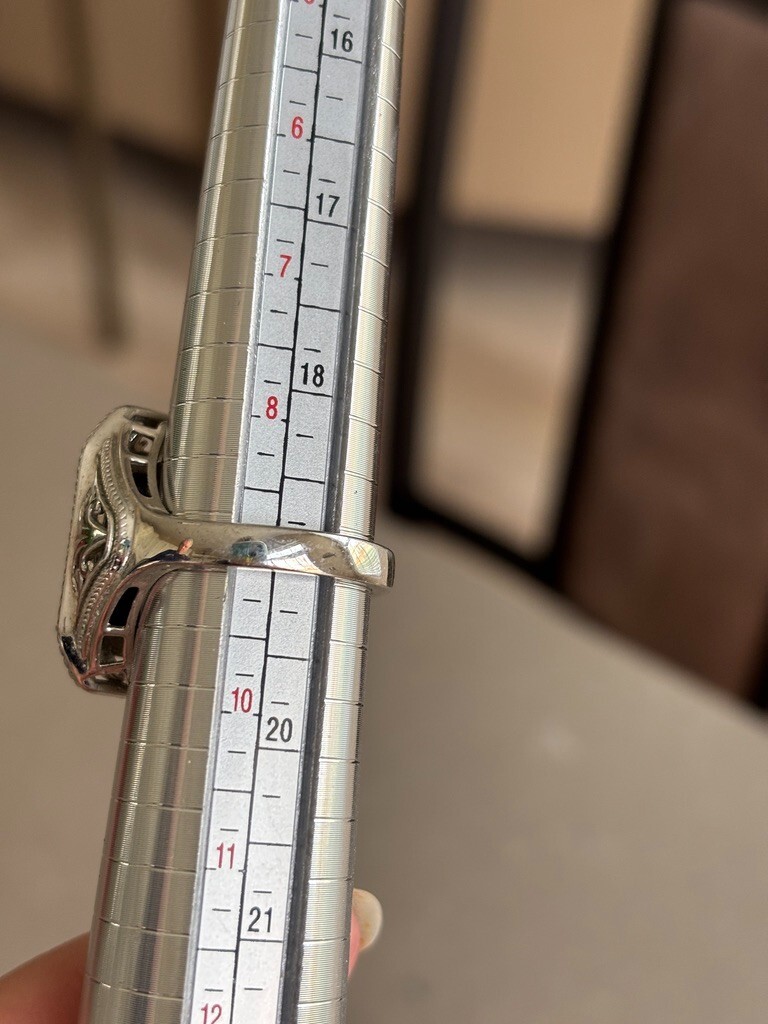 Lapis Rectangular Stainless Steel Statement Ring … - image 6