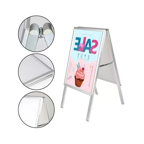 A2 ALUMINIUM PAVEMENT POSTER SIGN A-BOARD SNAP FRAME SHOP DISPLAY STAND - Picture 2 of 8
