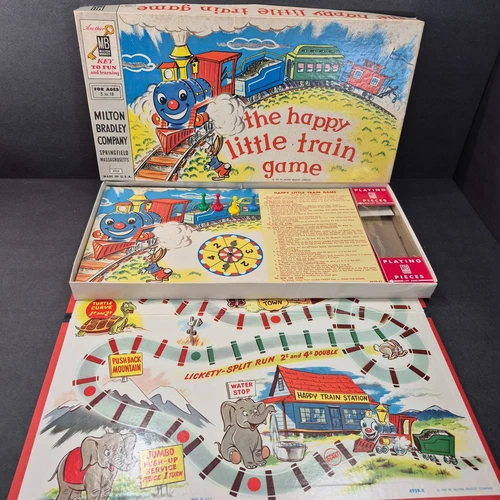 Vintage The Happy Little Train Board Game 1957 Milton Bradley Complete