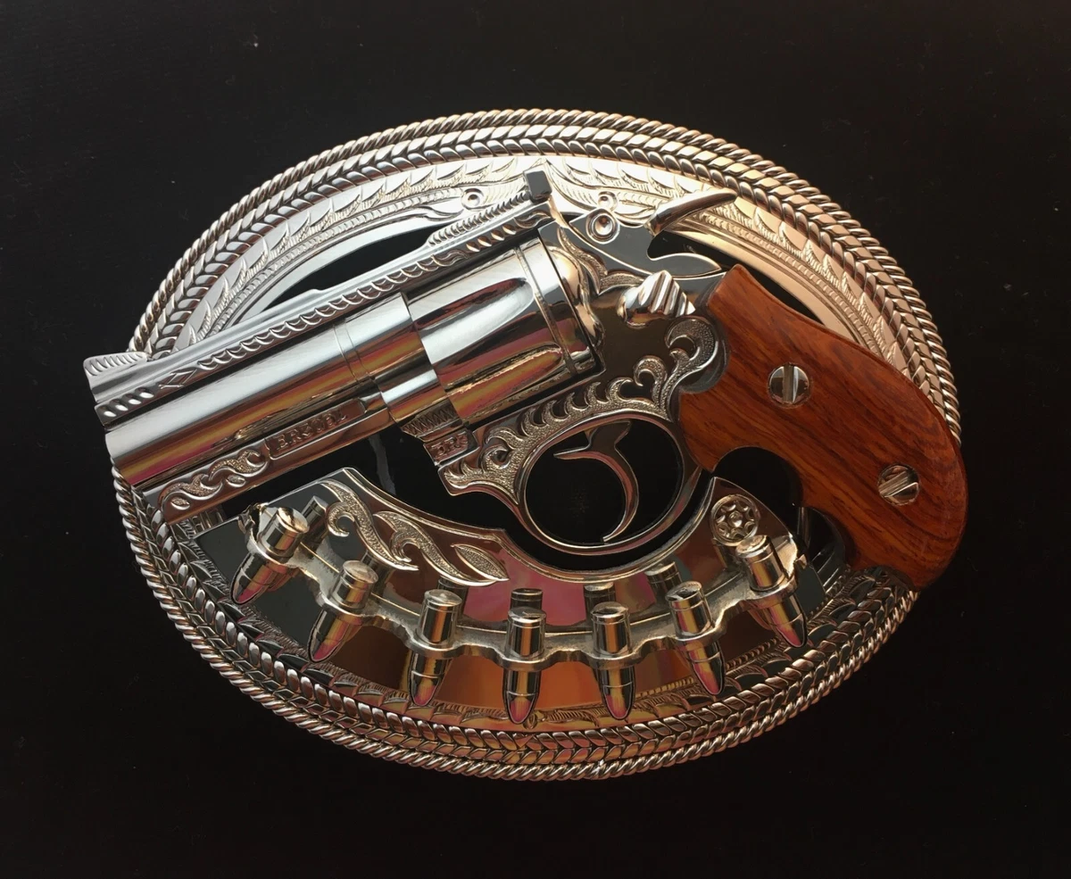 (MADE BY ORDER)BUCKLE HANDMADE STAINLESS STEEL WESTERN STYLE GUN SMITH.38 #2
