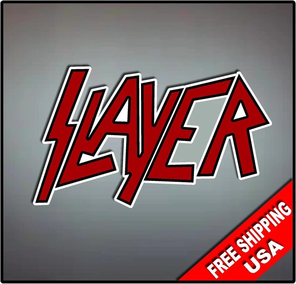 VINYL DECALS Slayer Vinyl Wall logo Decal Sticker Heavy Metal Rock Band Various Sizes