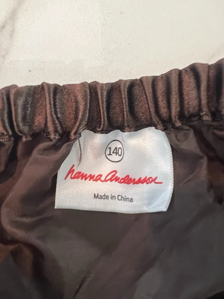 Юбка для девочки Hanna Andersson многоярусная коричневая с атласной подкладкой 140 евро США 10 б/у в отличном состоянии - Изображение 4 из 4