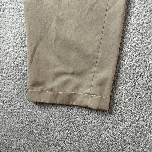 Joseph & Feiss Chino Pants Mens Size 34 x 32 Beige Pleated Khaki Wool Blend - Picture 12 of 16