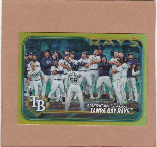 2024 Topps Series 1 Gold Foil Tampa Bay Rays Team Card #211 Jumbo Box Exclusive