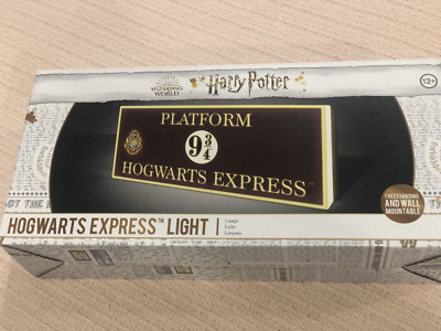 Harry Potter Platform 9 3/4 Hogwarts Express Logo Desk Light Up Box Sign Decor