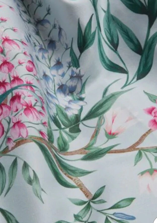 Oriental Floral Set Pure Cotton Set 3 Piece Duvet Set - Image 2 of 4