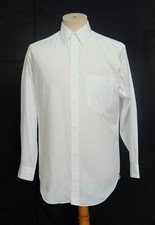 VTG 90s ISSEY MIYAKE DESIGN STUDIO White Cotton Button Front Men Shirt S