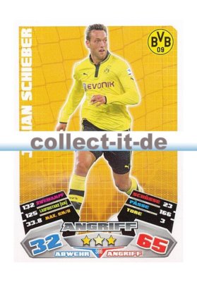 Match Attax 12/13 - 386 - JULIAN SCHIEBER - Borussia Dortmund