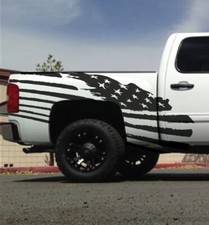 American Flag Side Bed Graphic  Pickup Distressed Grunge Truck Car Vinyl Decal