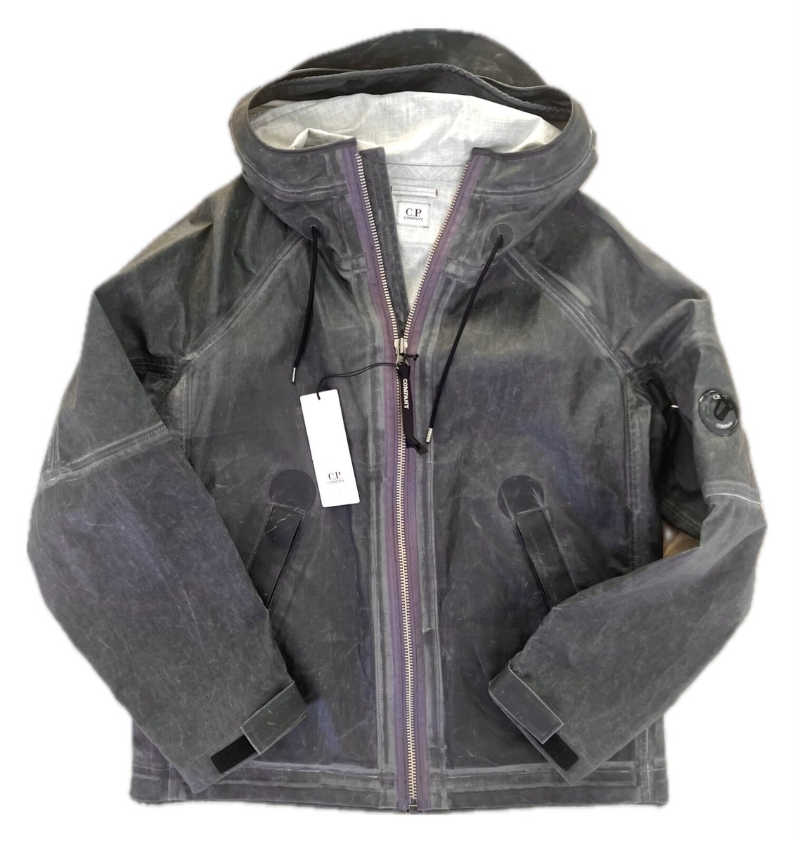 C.P. Company Toob Two Hooded Jacket linen gommato stone