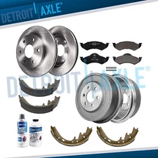 10pc Front Disc Brake Rotors Rear Drums Kit for 2000-2002 Dodge Dakota Durango