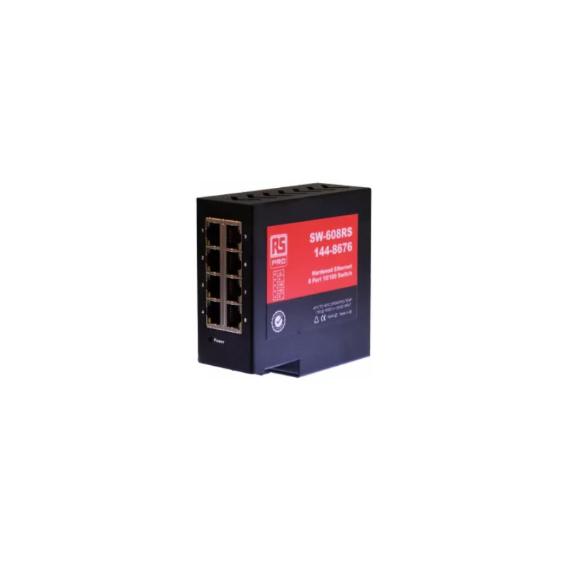 Commutateur Ethernet 8 ports RS Pro boîtier métal SW-608RS robuste