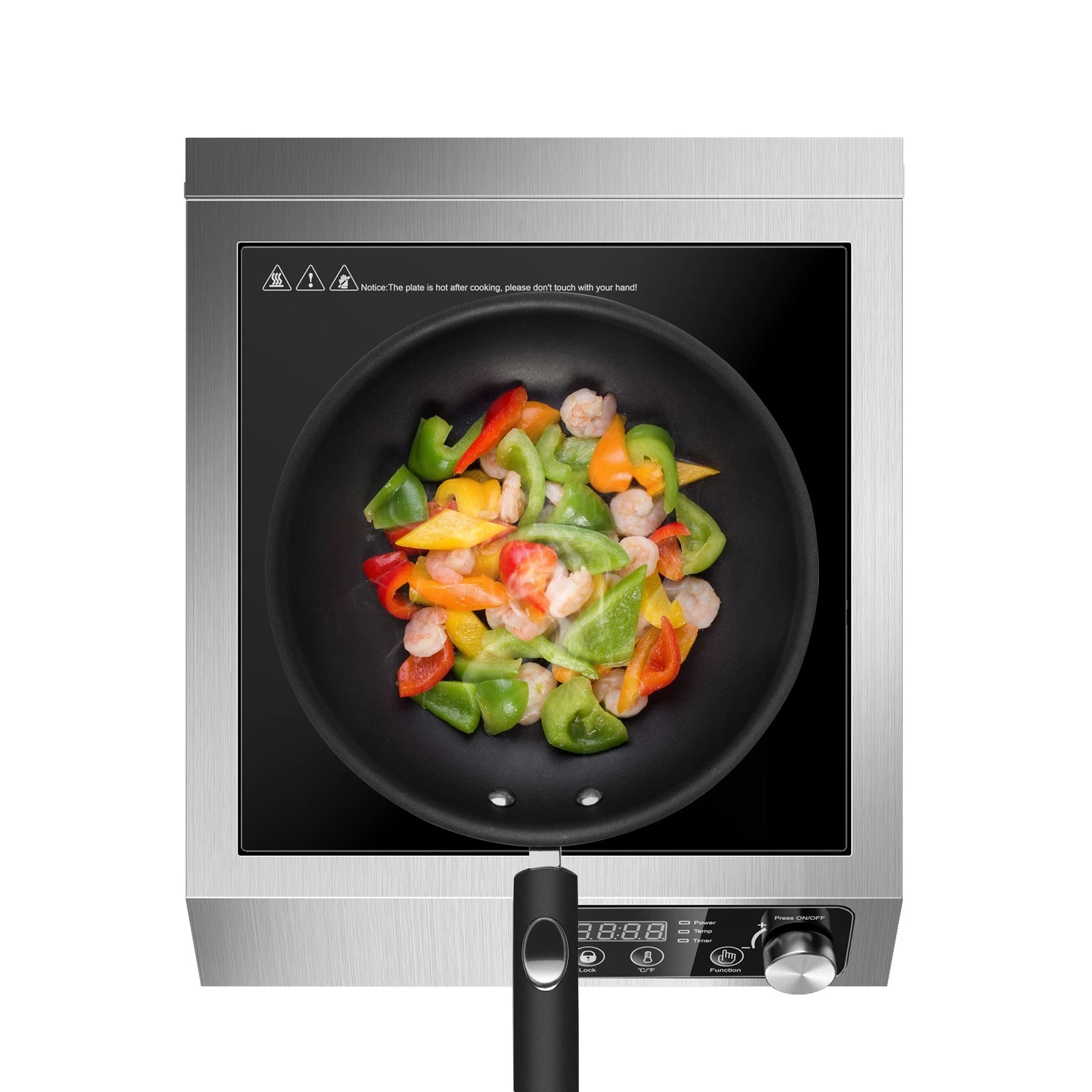 12 inch Commercial Electric Induction Cooktop Burner Induction Cooker 1800W