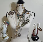 Vintage to Now Costume Jewelry Lot 25 Pcs Necklace Bracelet Earrings