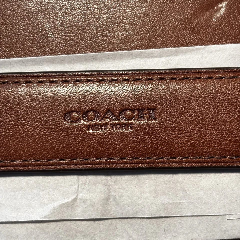 Coach 10.5” x 8.5” Leather Zip Around “Fawn” Tablet Case Cover Portfolio iPad - Image 2 of 4